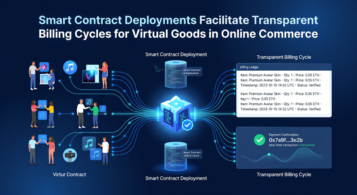 Blockchain ledger visualization showing transparent billing entries for virtual goods purchases in an online gaming community