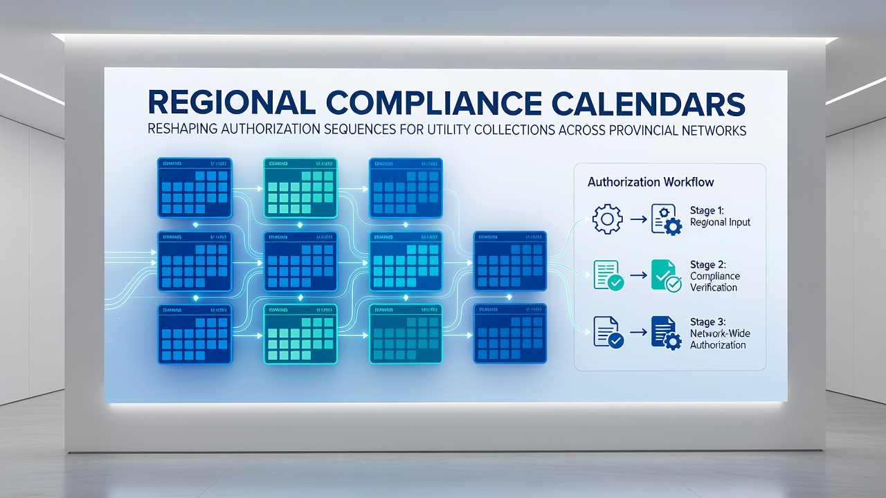 Provincial utility network operators reviewing compliance calendar timelines for payment authorization adjustments