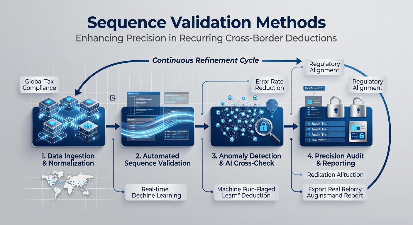 Flowchart of sequence validation steps applied to international recurring payment deductions